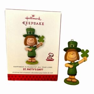 NEW Hallmark Peanuts Peppermint Patty St. Patrick's Day Ornament